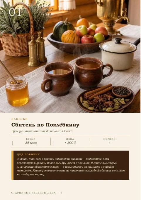 Настоящая страница книги: сбитень по Похлёбкину